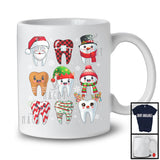 Christmas Collection Plaid Lovely Teeth; Awesome X-mas Tooth Snowing; Dentist Dentist Squad T-Shirt