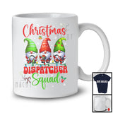 Christmas Dispatcher Squad; Amazing Christmas Snowing Three Gnomes; Proud Jobs Careers T-Shirt