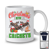 Christmas Is Better With Crickets; Adorable X-mas Three Santa Cricket Animal; Family Group T-Shirt