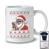 Christmas Santa Afro Man; Fantastic X-mas Sweater Black African American Santa; Family T-Shirt
