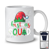 Christmas Squad; Awesome Christmas Elf Hat Snowing Around; X-mas Tree Family Group T-Shirt