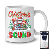 Christmas Squad; Cheerful X-mas Tree Santa Snowman Elf Lover; X-mas Group Snowing T-Shirt