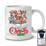 Christmas Squad; Humorous Christmas Santa Farm Animals Snowing Around; Farmer Group T-Shirt