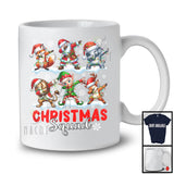 Christmas Squad; Humorous Santa Lion Fox Dabbing; X-mas Lights Wild Animal Lover T-Shirt