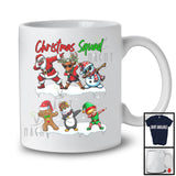 Christmas Squad; Joyful X-mas Dabbing Santa Reindeer Elf Gingerbread; Friends Family Group T-Shirt