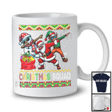 Christmas Squad, Lovely X-mas Sweater Dabbing Snowman Santa Elf Snow Around, Family Group T-Shirt