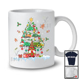 Christmas Tree Lights Garbage Truck With Gnome, Cheerful X-mas Snowing Gnomies, Family Group T-Shirt