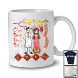 Chuc Mung Nam Moi; Lovely Vietnamese Lunar New Year 2025 Snake; Ao Dai Costume Family T-Shirt