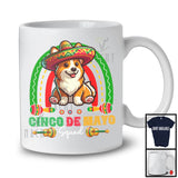 Cinco De Mayo Squad, Adorable Corgi Sombrero, Rainbow Matching Mexican Pride Family T-Shirt