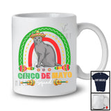 Cinco De Mayo Squad, Adorable Russian Blue Cat In Sombrero Rainbow, Proud Mexican Group T-Shirt