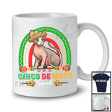 Cinco De Mayo Squad, Adorable Sphynx Cat In Sombrero Rainbow, Proud Mexican Group T-Shirt