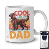 Cool Like My Dad, Adorable Vintage Retro Father's Day Irish Setter Sunglasses Paws, Family T-Shirt