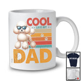 Cool Like My Dad, Adorable Vintage Retro Father's Day Poodle Sunglasses Paws, Family T-Shirt