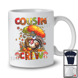 Cousin Crew Turkey; Adorable Thanksgiving Turkey Pumpkins Leopard Plaid; Cousin Family Grouo T-Shirt