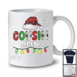 Cousin Crew; Amazing Christmas Lights Plaid Santa; X-mas Snowing Around Family Group T-Shirt