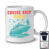 Cruise Ship Papa, Humorous Vintage Father's Day Cruise Ship Lover, Matching Papa Family T-Shirt