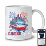Cruise Squad, Proud 4th Of July Independence Day American Flag Cruise Ship, Fireworks Patriotic T-Shirt