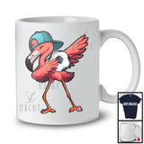 Dabbing Flamingo Playing Soccer, Adorable Flamingo Lover, Sport Playing Player Trainer Team T-Shirt