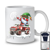 Dabbing Gnome On Pickup Truck; Joyful Christmas Moon Snowing Gnome; Pickup Truck Driver T-Shirt