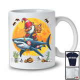 Dabbing Gnome Riding Shark, Amazing Halloween Costume Moon Zombie Shark, Family Group T-Shirt