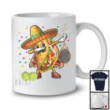 Dabbing Taco Playing Tennis, Humorous Cinco De Mayo Sombrero Food, Mexican Family Group T-Shirt