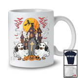 Dachshund Boo Ghost, Awesome Halloween Costume Moon, Carved Pumpkins Animal Lover T-Shirt