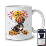 Dachshund Pumpkin Face Cosplay, Scary Halloween Costume Dachshund Lover, Family Group T-Shirt