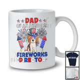 Dad Of An Awesome Fireworks Director, Lovely 4th Of July Beagle, Fireworks Patriotic T-Shirt