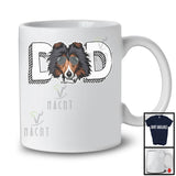 Dad, Adorable Father's Day Shetland Sheepdog Owner Lover Sunglasses, Daddy Family Group T-Shirt