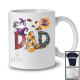 Dad, Creepy Halloween Costume Witch Boo Ghost Lover, Pumpkin Matching Family Group T-Shirt
