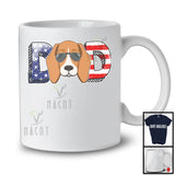 Dad, Wonderful 4th Of July Father's Day American Flag Beagle Owner, Patriotic Family T-Shirt