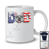 Dad, Wonderful 4th Of July Father's Day American Flag Bulldog Owner, Patriotic Family T-Shirt