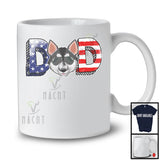 Dad, Wonderful 4th Of July Father's Day American Flag Husky Owner, Patriotic Family T-Shirt