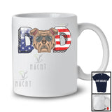 Dad, Wonderful 4th Of July Father's Day American Flag Pit Bull Owner, Patriotic Family T-Shirt