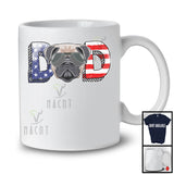 Dad, Wonderful 4th Of July Father's Day American Flag Pug Owner, Patriotic Family T-Shirt