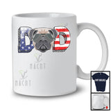 Dad, Wonderful 4th Of July Father's Day American Flag Pug Owner, Patriotic Family T-Shirt