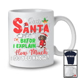 Dear Santa Before I Explain; Wonderful Christmas Dachshund Santa Naughty; Snowing Family T-Shirt