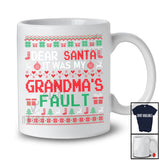 Dear Santa It Was My Grandma's Fault; Amusing Christmas Family Sweater; Pajama X-mas Group T-Shirt