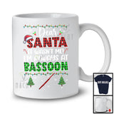 Dear Santa It Wasn't Me Always At Bassoon; Fantastic Christmas Plaid; Musical Instruments Player T-Shirt