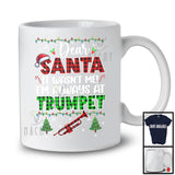 Dear Santa It Wasn't Me Always At Trumpet; Fantastic Christmas Plaid; Musical Instruments Player T-Shirt