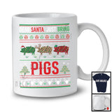 Dear Santa Just Bring Pigs; Amazing Christmas Sweater Three Plaid Pig; Farmer T-Shirt