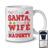 Dear Santa My Wife Has Been Very Naughty; Cheerful Christmas Santa Snowing; Couple Family T-Shirt
