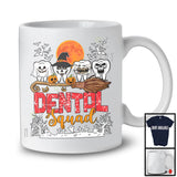 Dental Squad; Horror Halloween Moon Boo Ghost Witch Tooth; Hygienist Dentist Group T-Shirt