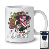 Dentist; Amazing Thanksgiving Leopard Turkey Girl Women; Proud Jobs Family Group T-Shirt