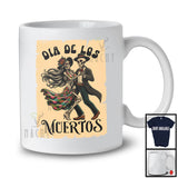 Dia De Los Muertos; Joyful Couple Skeletons Dancing; Matching Husband Wife Mexican Dancer T-Shirt