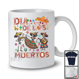 Dia De Los Muertos; Joyful Three Dancing Skeletons Flowers Sugar Skull; Mexican Family T-Shirt