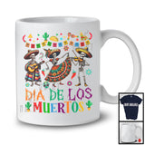 Dia De Los Muertos, Joyful Three Dancing Skeletons Playing Guitar Violin, Proud Mexican T-Shirt