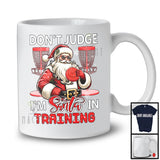 Don't Judge I'm Santa In Training; Sarcastic Christmas Disc Golf Santa; Snowing X-mas Family T-Shirt
