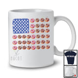 Donut American Flag, Humorous 4th Of July Summer Vacation Patriotic Group, Fast Food Lover T-Shirt