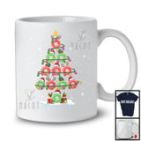 Donut Christmas Tree; Cheerful X-mas Lights Santa Elf Donut; Fruit Vegan Snowing T-Shirt